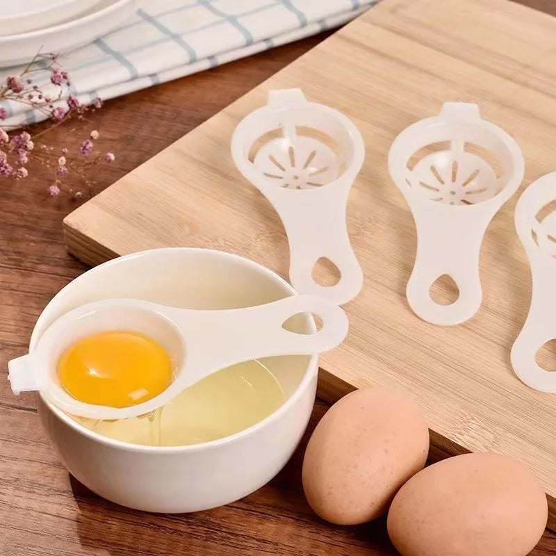 Egg Yolk Separator Divider White Plastic Convenient | Yazijico™ 