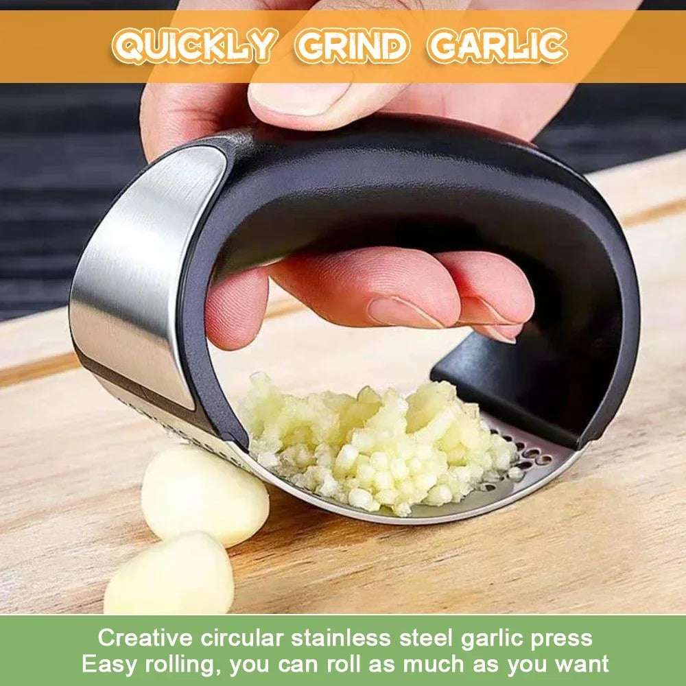 Stainless Steel Garlic Press Crusher 