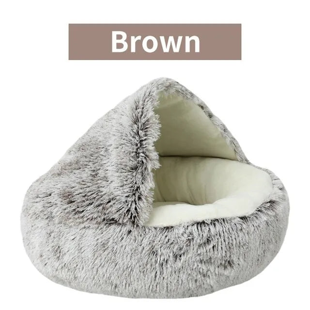 Soft Plush Pet Bed with Cover Round | Yazijico™ 