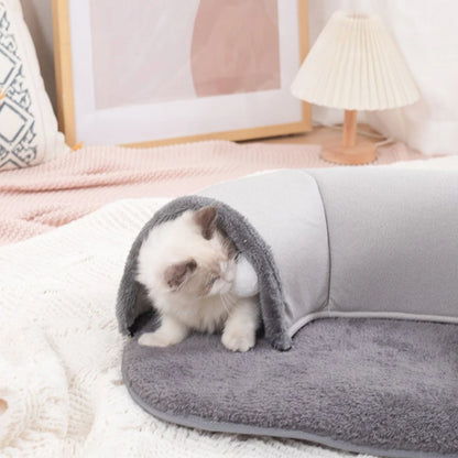 Cat Tunnel Bed for Pets Cats 2-in-1 Cat Bed Play Tunnel | Yazijico™ 