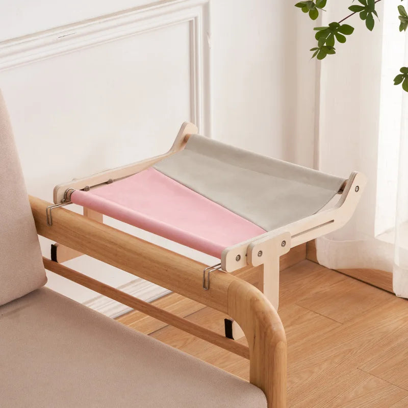 Sturdy Cat Window Wooden Assembly Hanging Bed | Yazijico™ 