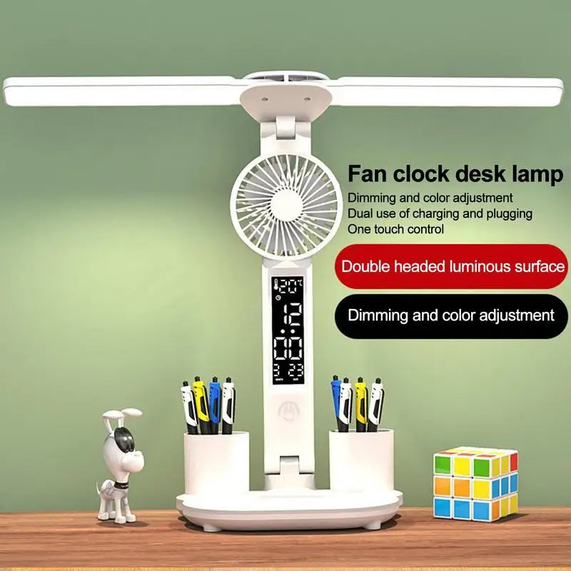 طاولة مكتب قابلة للطي LED متعددة الوظائف مع ضوء مروحة | يازيجيكو™ 