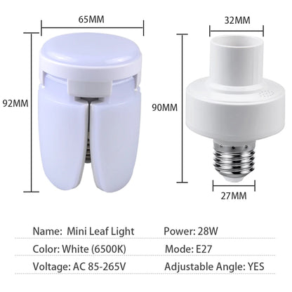 Fan Blade Timing Lamp With Remote Control 360°Foldable Led Industrial Light Bulb For Home Ceiling Lamp Garage Light