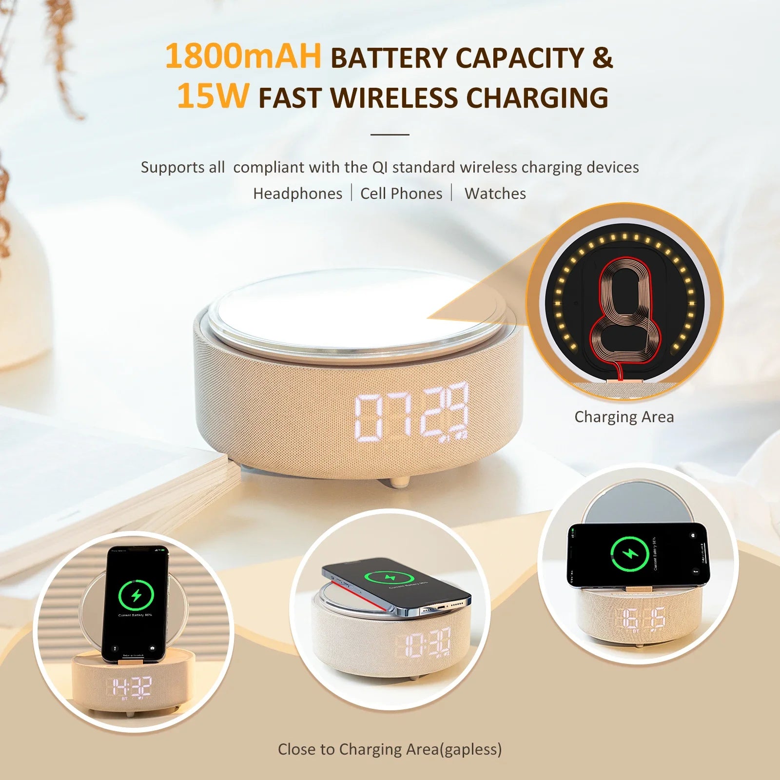 Yazijico™ Digital Alarm Clock with Bluetooth Speaker - Yazijico™ 