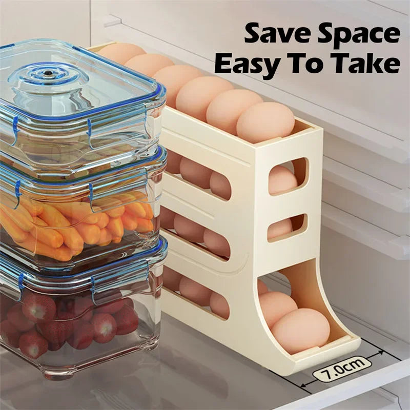 Yazijico™  Refrigerator Egg Storage Box Rolling - Yazijico™ 