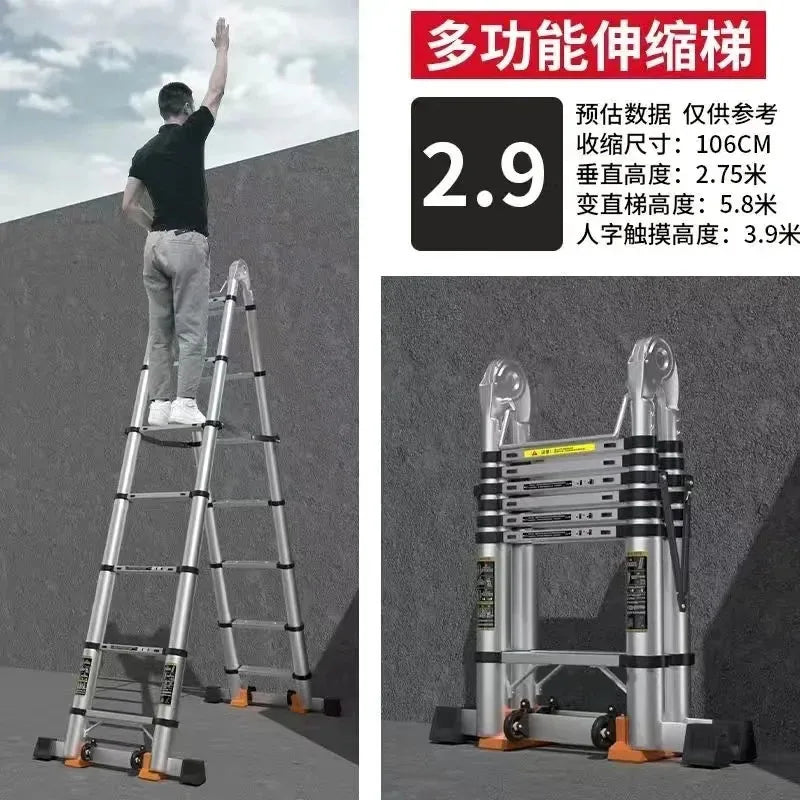 Alloy Telescopic Step Ladder Multi-functional | Yazijico™ 