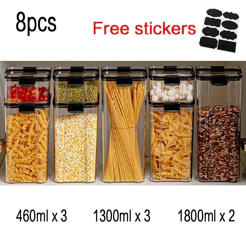 Food Storage Containers Set White Lid Kitchen