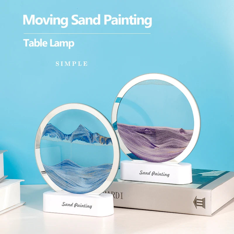 Xiaomi Quicksand Table Lamp USB Moving Sand  | Yazijico™