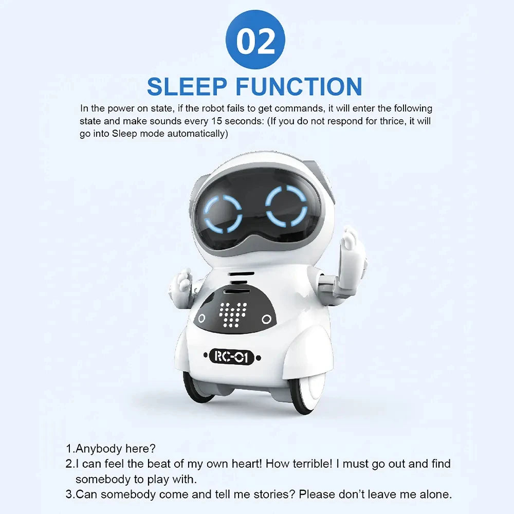 Yazijico™ Pocket Emo Robot Talking Interactive Dialogue - Yazijico™ 