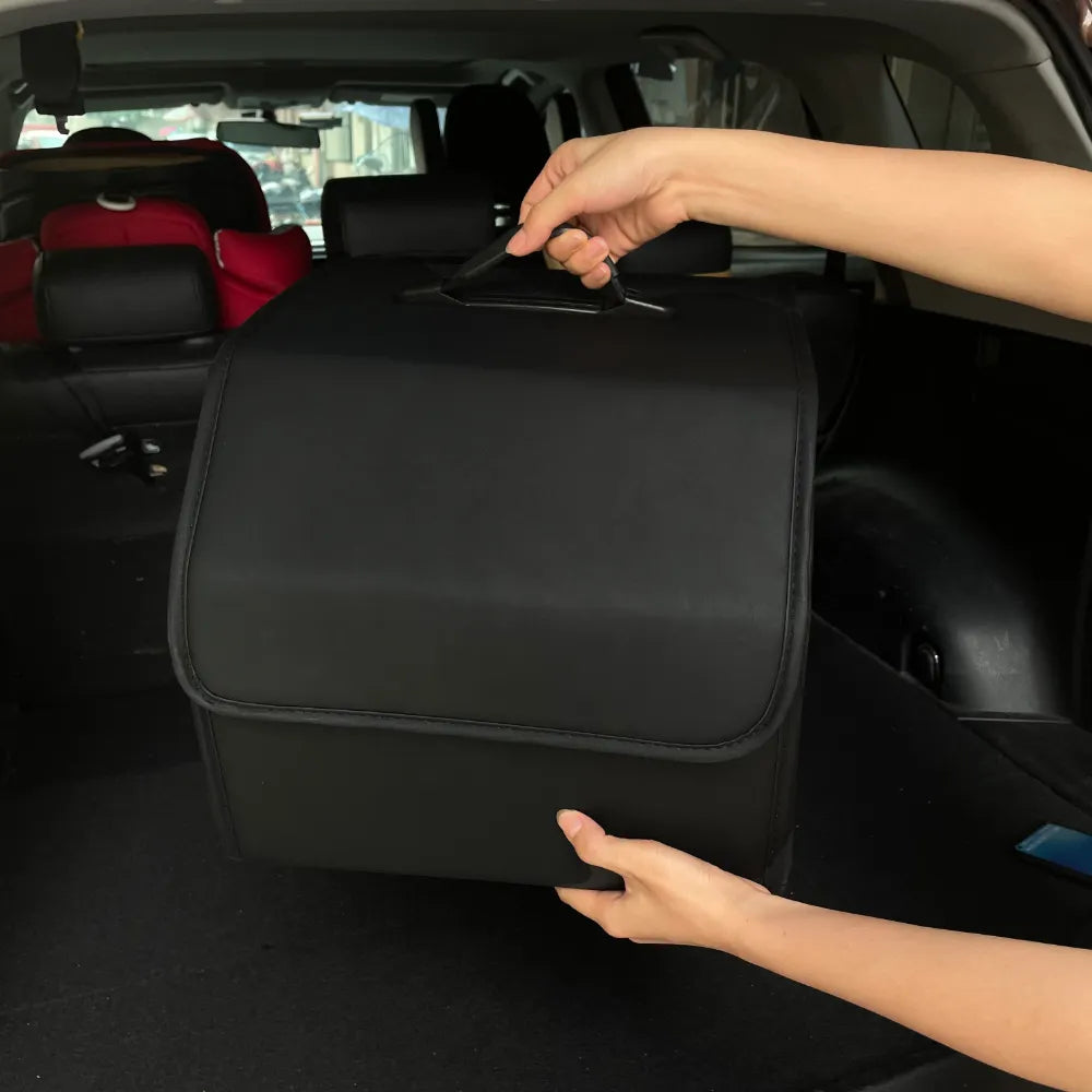Yazijico™ Car Storage Box Large Capacity Auto Trunk Organizer Boxes Leather - Yazijico™ 