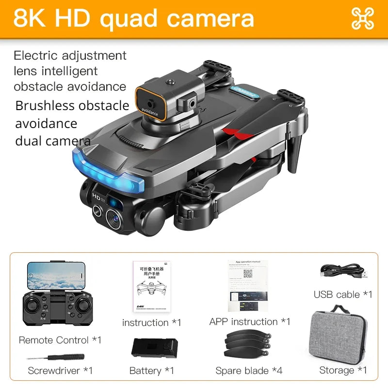 Drone Professional Dual Camera Obstacle Avoidance | Yazijico™