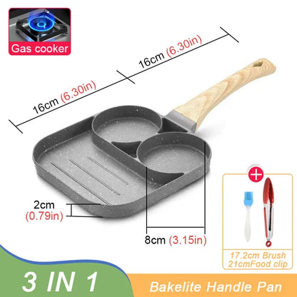 Hole Frying Pot Pan Thickened Omelet 