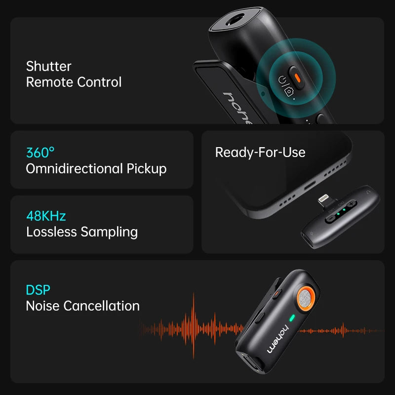 Lavalier Microphone, Noise Canceling Recording | Yazijico™ 