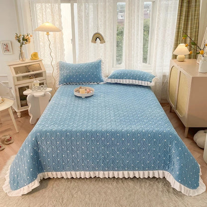 Lace Embroidered Bed Cover Washing Cotton  | Yazijico™