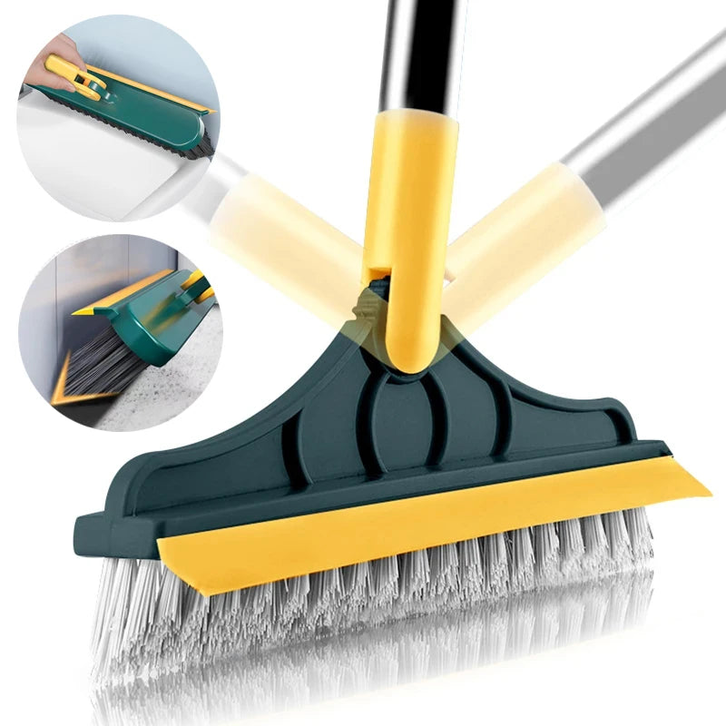 Yazijico™ Floor Scrub Brush 2 in 1 Long Handle Cleaning - Yazijico™ 