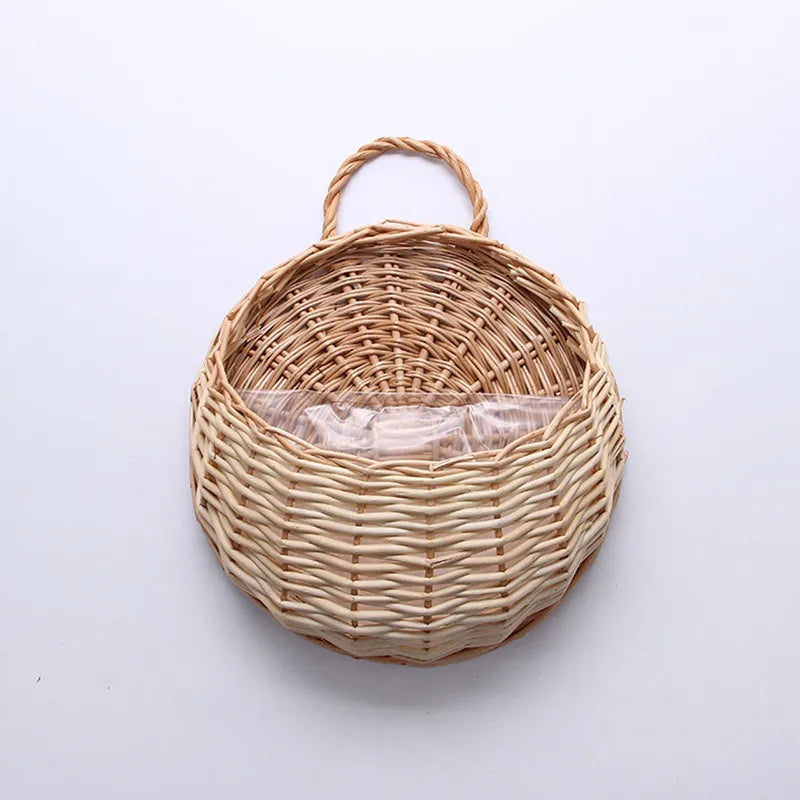 Hand Made Wicker Rattan Flower Basket| Yazijico™ 