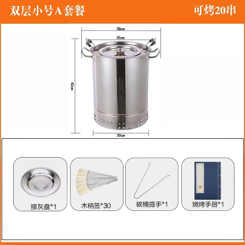 Barbecue Grill Household Stainless Steel | Yazijico™ 