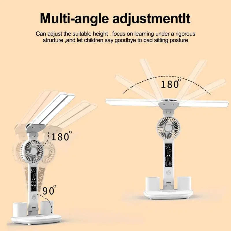 Desk Foldable LED Table Multifunction With Fan Light | Yazijico™