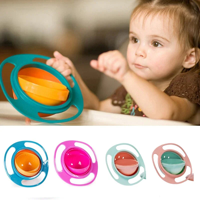 Spill Proof Feeding Dishes Baby Training Rotary Balance  | Yazijico™