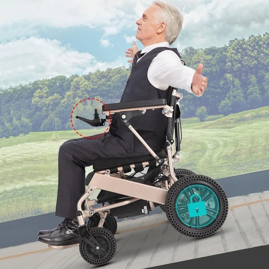 Joystick Wireless Electric Lightweight Wheelchair