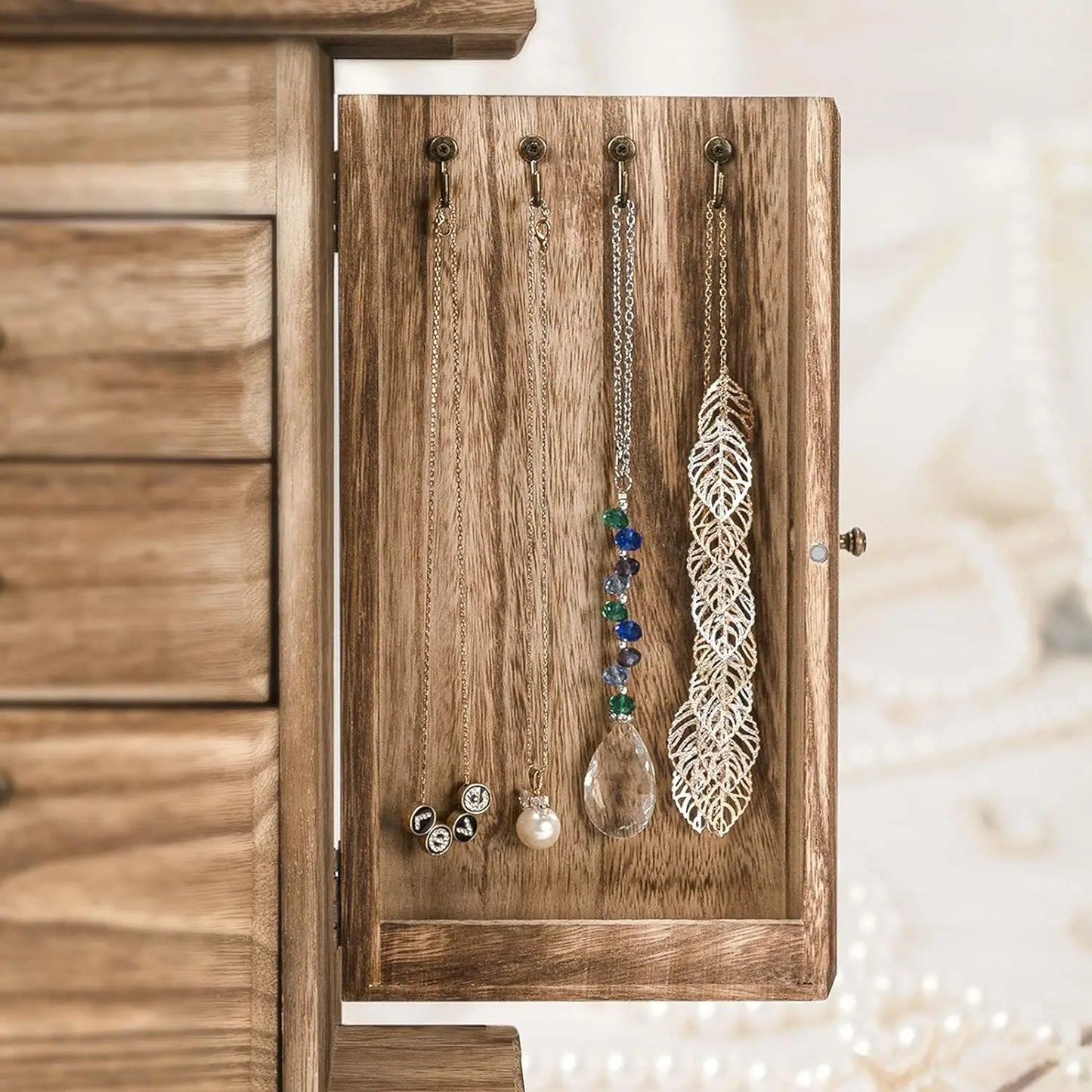 Yazijico™ Rustic Wooden Jewelry Boxes & Organizers - Yazijico™ 