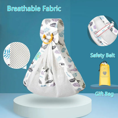 Cotton Wrap Sling Baby Carries Newborn Safety Ring  | Yazijico™ 