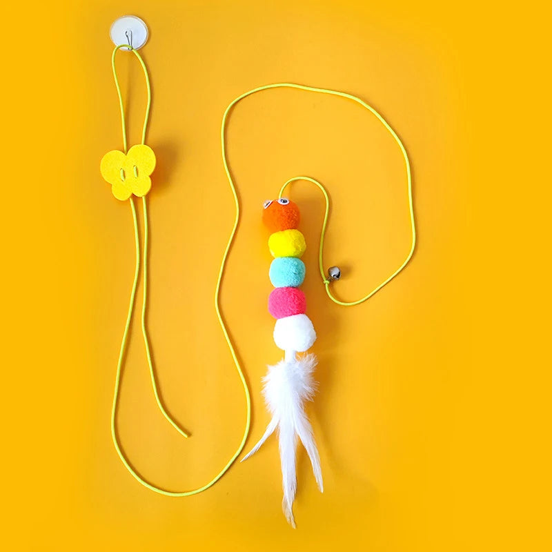 Pet Cat Toys Funny Stick Kitten Self -hi Elastic Rope| Yazijico™ 