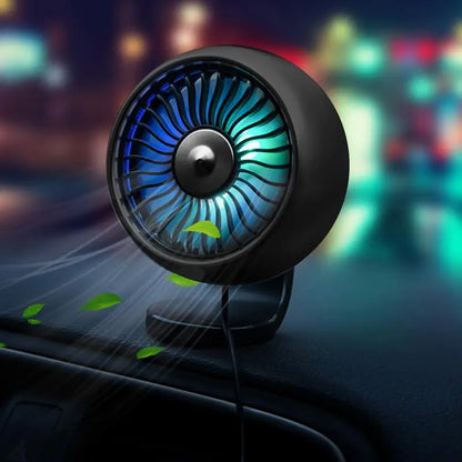 Car Cooling Fan 360 Degree Adjustable Dual Head | Yazijico™