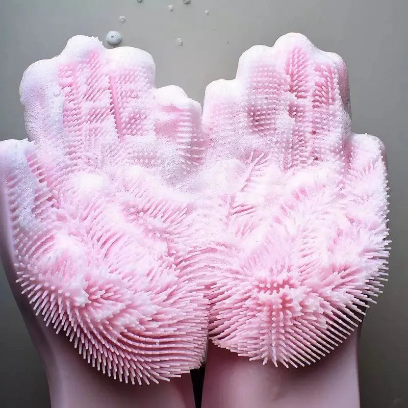 Silicone Dish Washing Gloves For Kitchen 