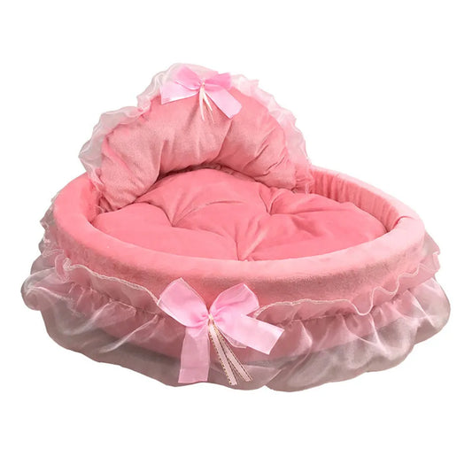 Fantasy Bow Lace Dog Bed Beds For Large Dogs | Yazijico™ 