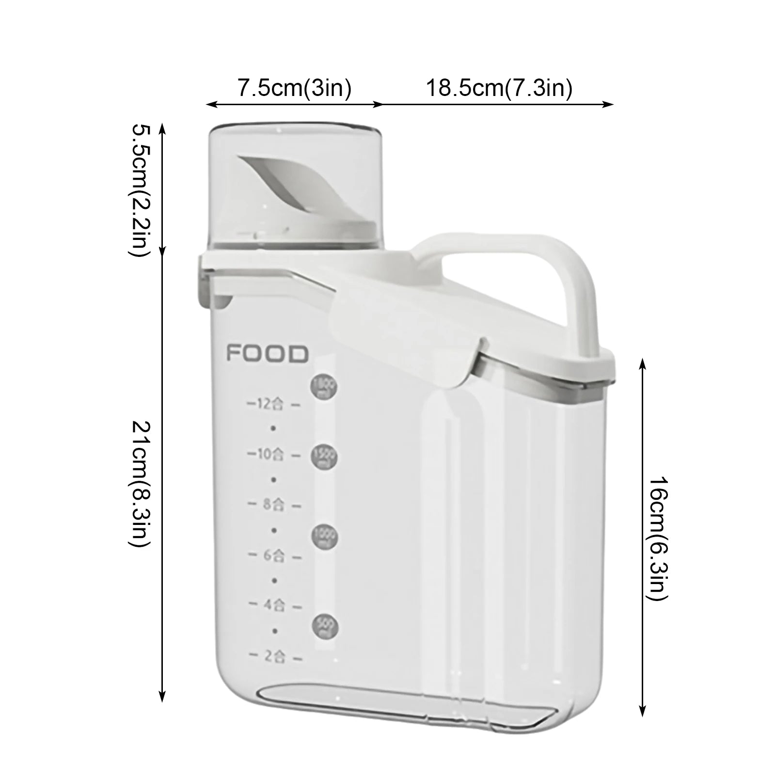 Storage Box Cereals Container Scale | Yazijico™ 
