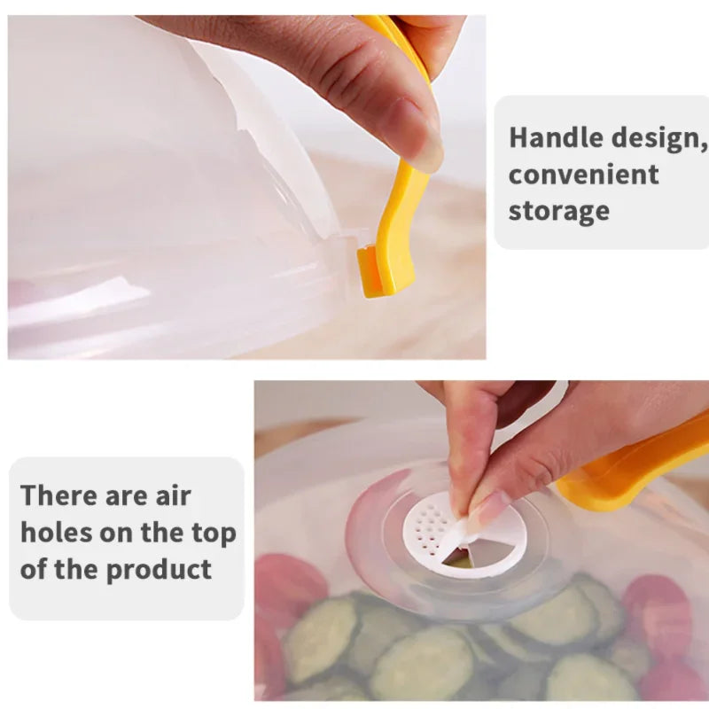 Professional microwave food high-temperature splash-proof cover, heat-resistant fresh-keeping cover for microwave heating cover