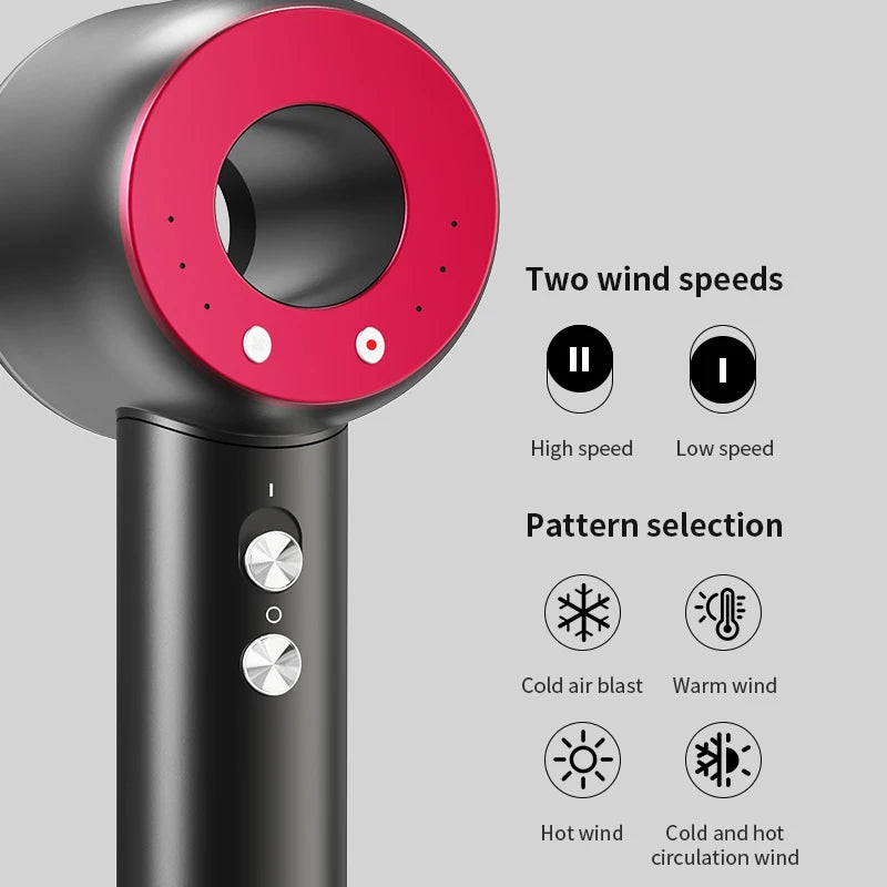Professional Hair Dryer with Nozzle Negative | Yazijico™ 