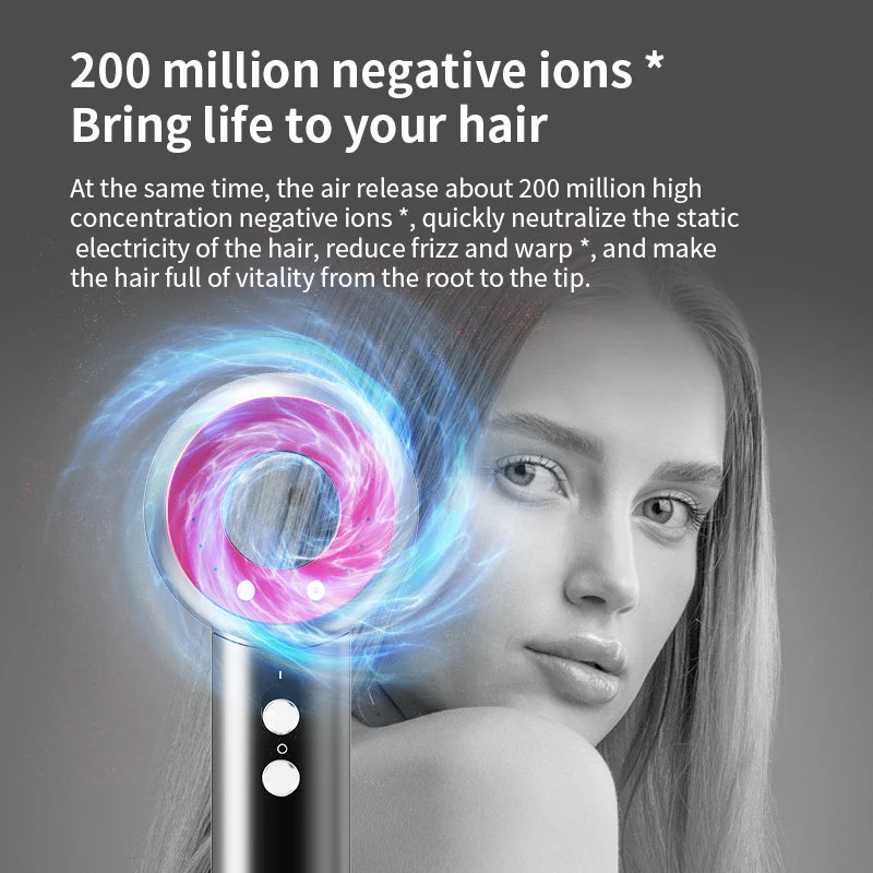 Professional Hair Dryer with Nozzle Negative | Yazijico™ 