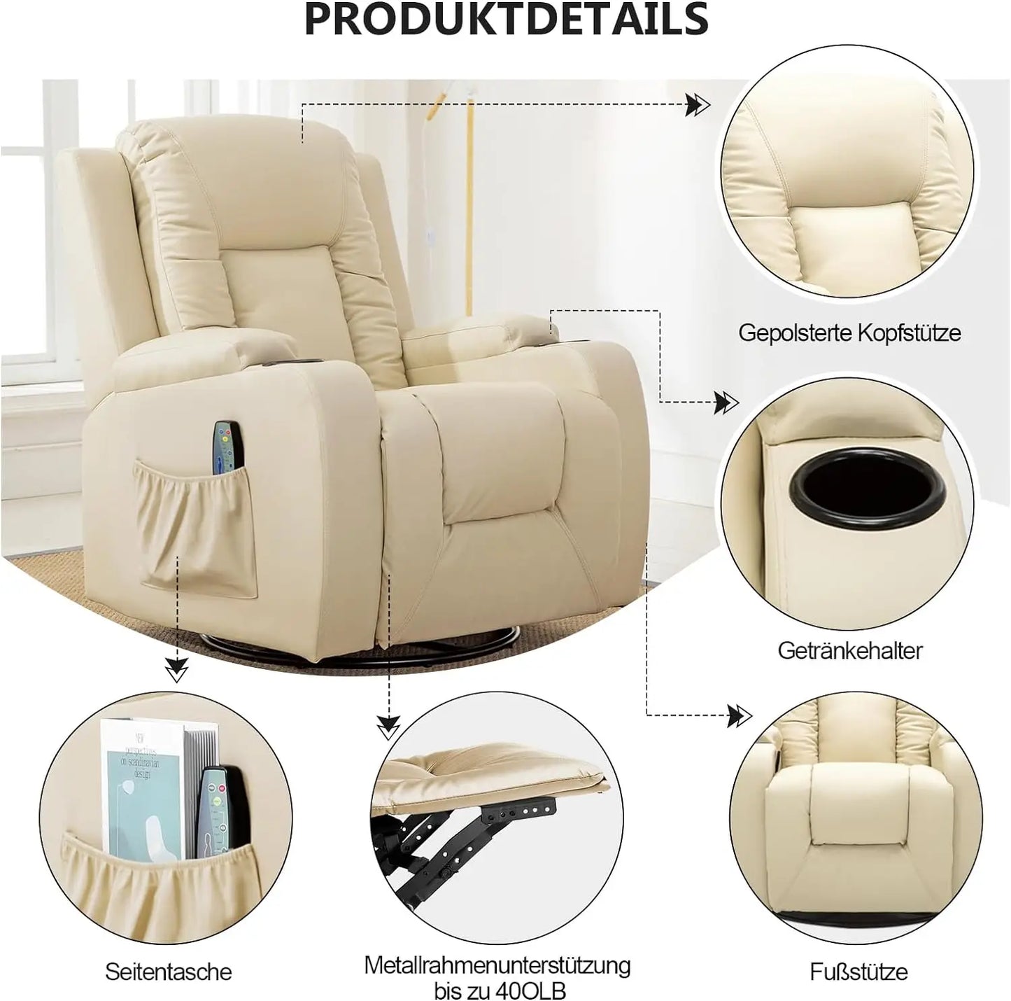 Yazijico™ Recliner Chair Massage Rocker - Yazijico™ 