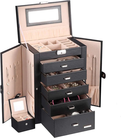 2 in 1 Huge Jewelry Box Faux Leather | Yazijico™ 