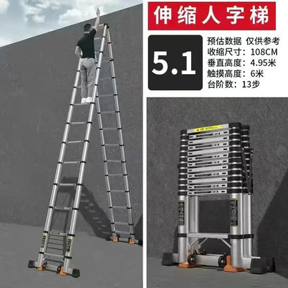 Alloy Telescopic Step Ladder Multi-functional | Yazijico™ 