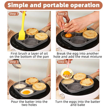 Hole Frying Pot Pan Thickened Omelet 