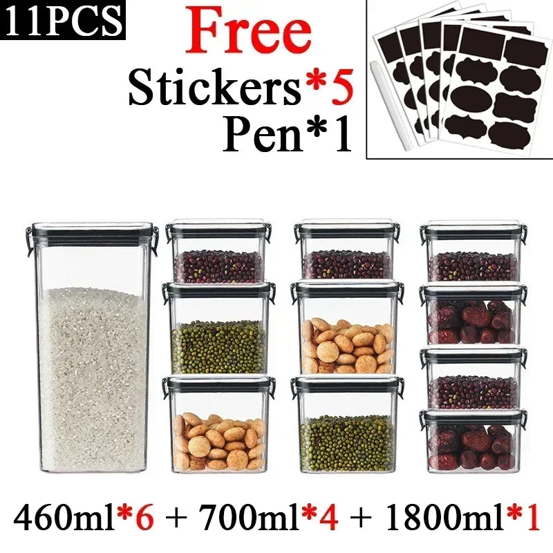 Food Storage Containers Set White Lid Kitchen