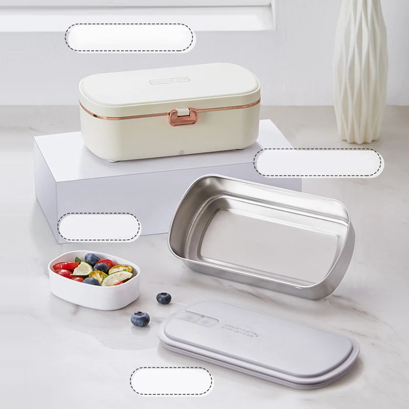 Stainless Steel  Electric Heating Lunch Box Portable | Yazijico™ 