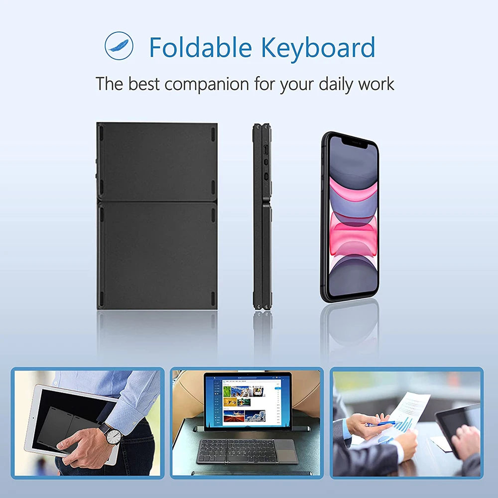 Yazijico™ Mini Three Folding Bluetooth Keyboard - Yazijico™ 