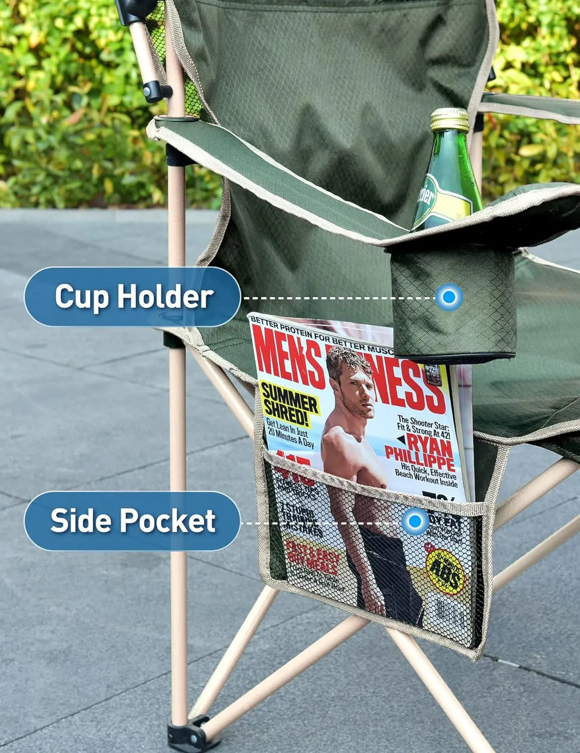 Camping Chair with Shade Canopy Outdoors | Yazijico™ 