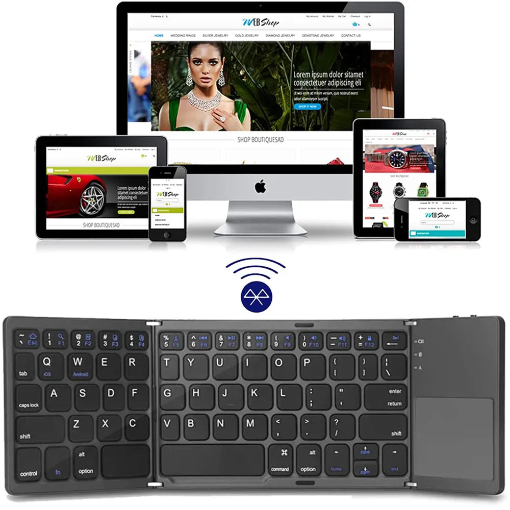 Yazijico™ Mini Three Folding Bluetooth Keyboard - Yazijico™ 