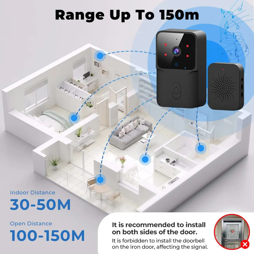 Yazijico™ Doorbell Home Tuya WiFi Wireless - Yazijico™ 