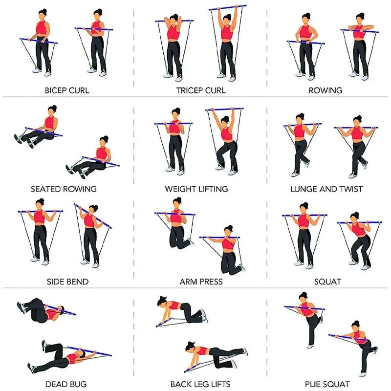 Multifunctional Pilates Bar Combination Fitness Yoga 