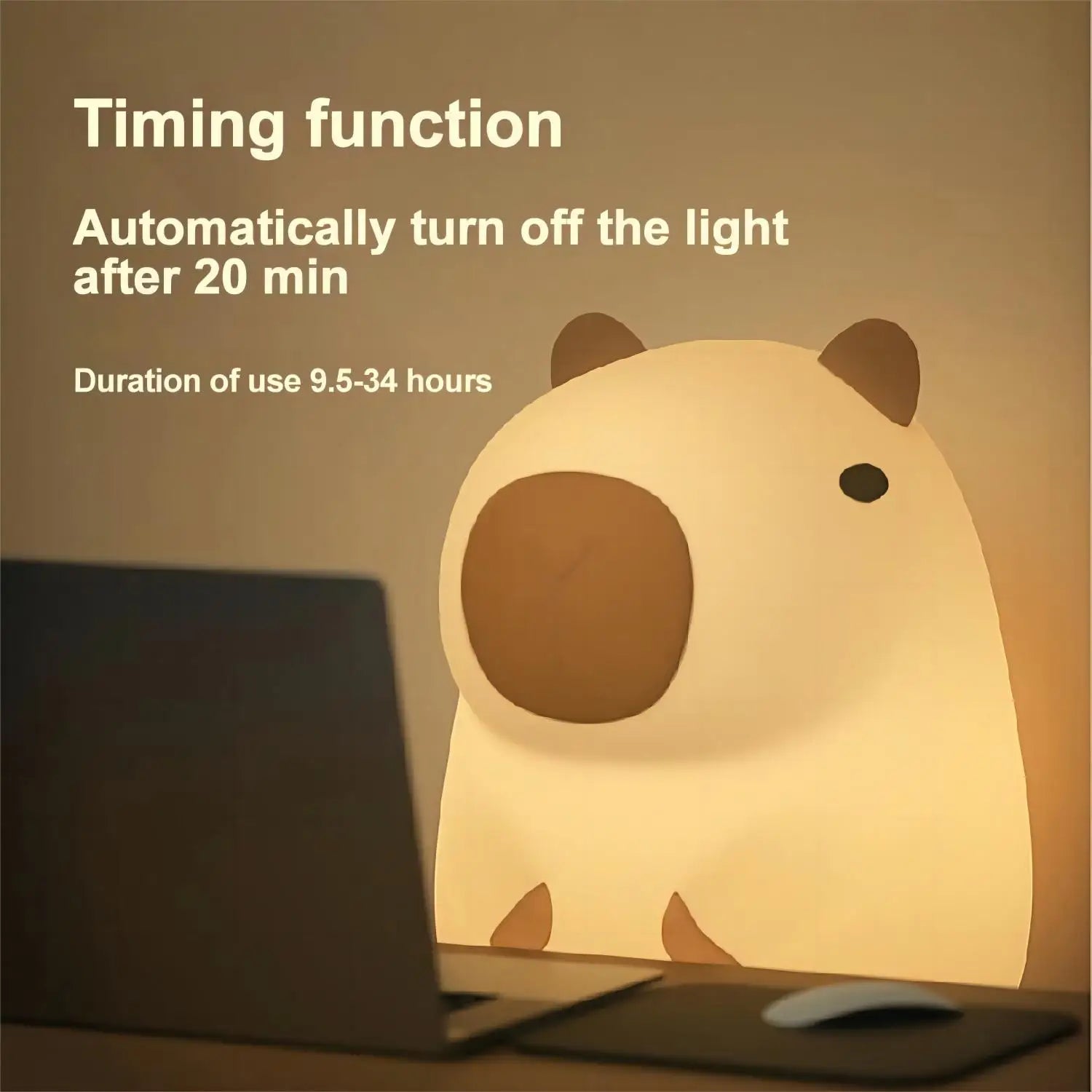 Capybara Night Light Touch Sensor Lamp | Yazijico™