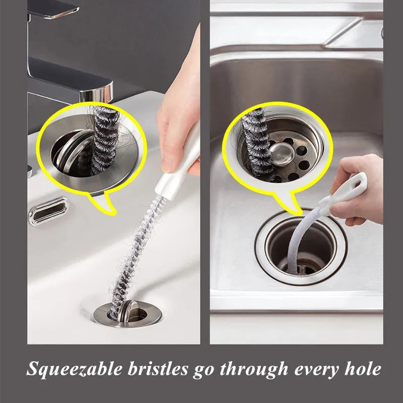 Yazijico™ Pipe Dredging Brush Bathroom Hair Sewer Sink - Yazijico™ 