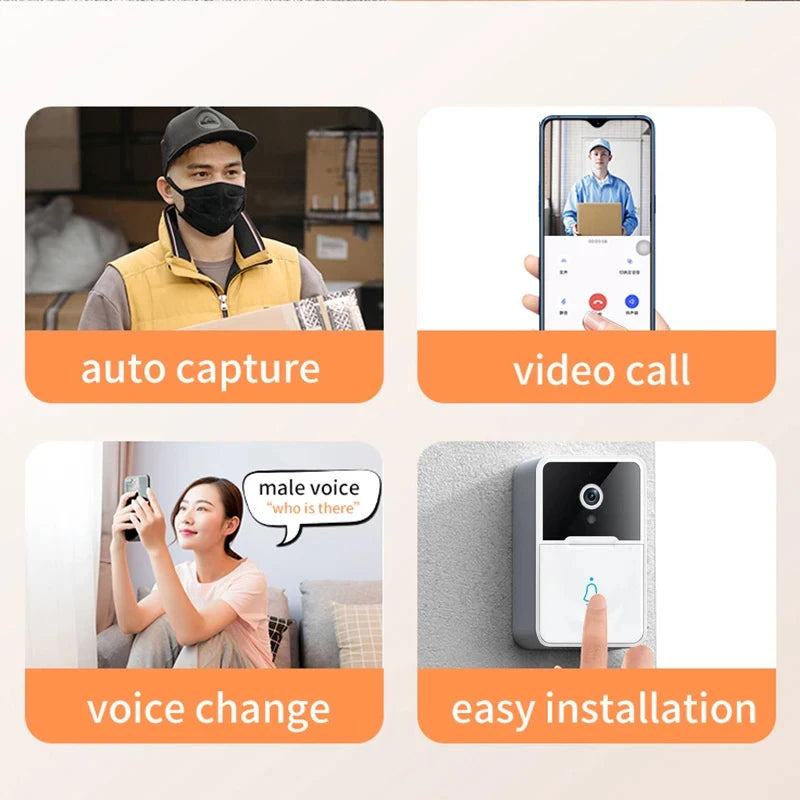 Yazijico™ Wireless Doorbell Wifi Outdoor Hd Camera - Yazijico™ 