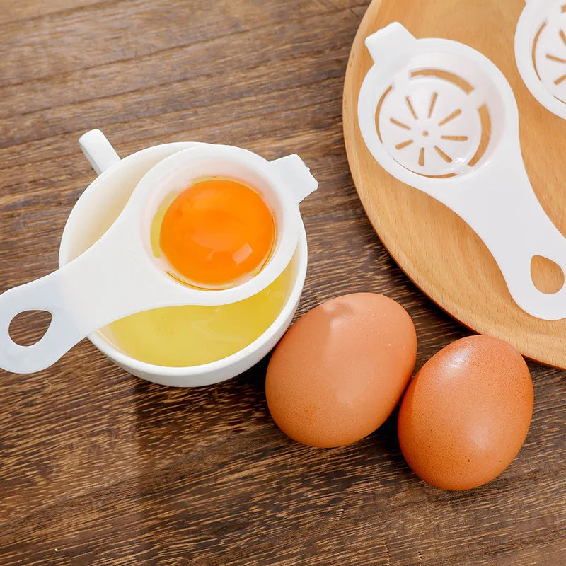 Egg Yolk Separator Divider White Plastic Convenient | Yazijico™ 