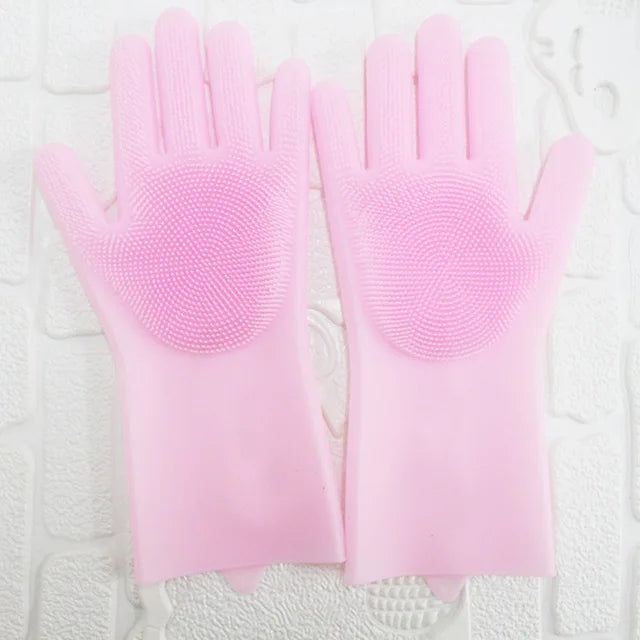 Silicone Dish Washing Gloves For Kitchen 